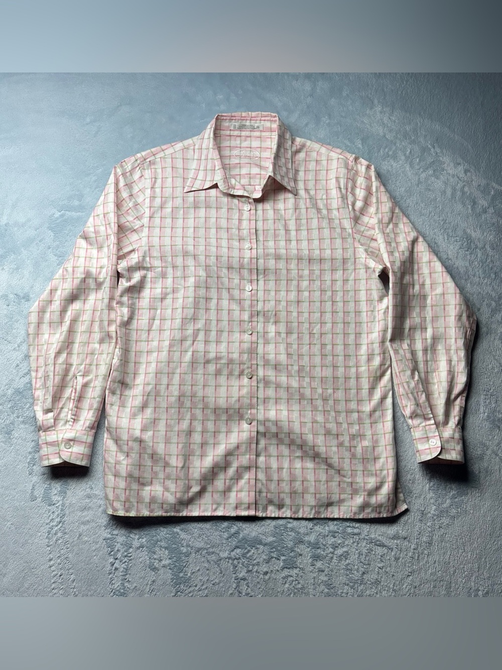 Foxcroft Wrinkle Free Long Sleeve Button Down Shirt Women’s Size 10 Pink Plaid
